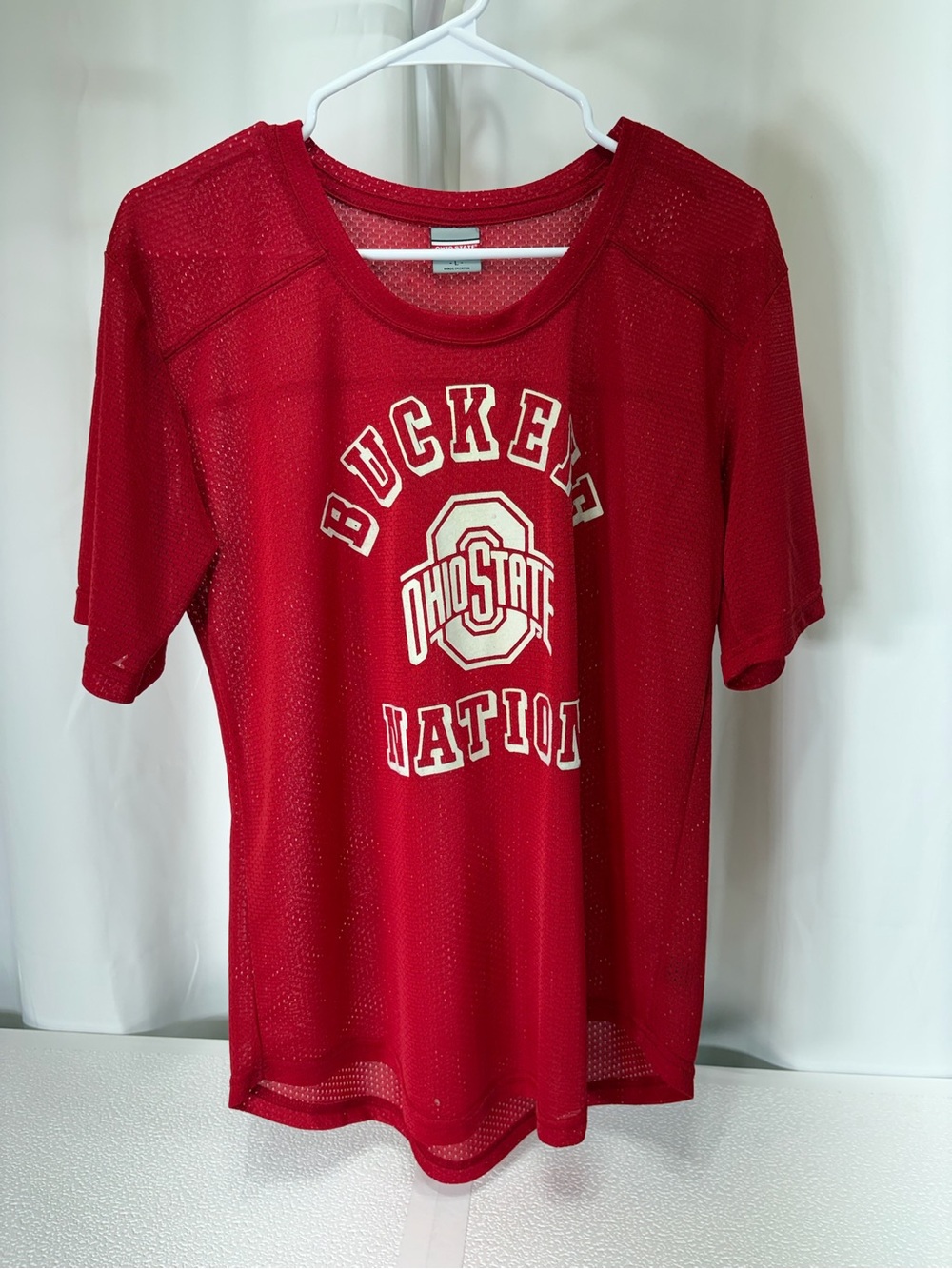 Ohio State Red Mesh Fan Jersey Top 3498